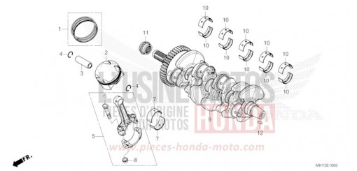 VILEBREQUIN/PISTON CB650RAP de 2023